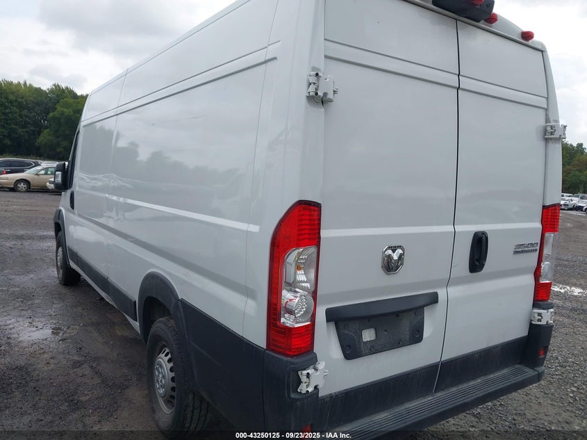 Vin: 3c6mrvjg3se517701, lot: 43744667, ram promaster 3500 cargo van tradesman high roof 159 wb ext 20253