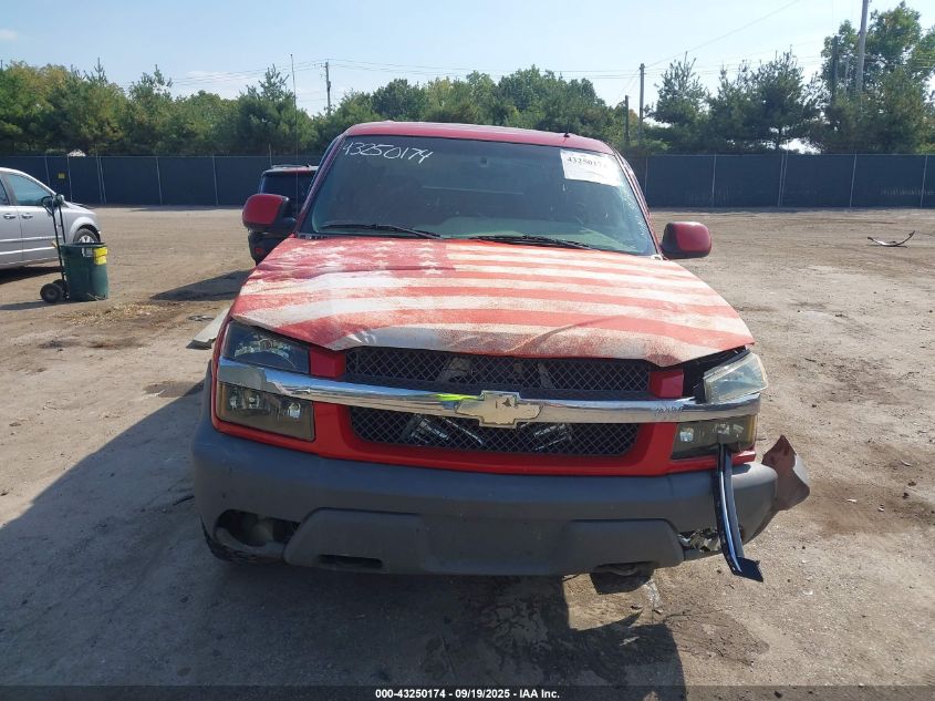 2002 Chevrolet Avalanche 1500 VIN: 3GNEK13T32G177241 Lot: 43250174