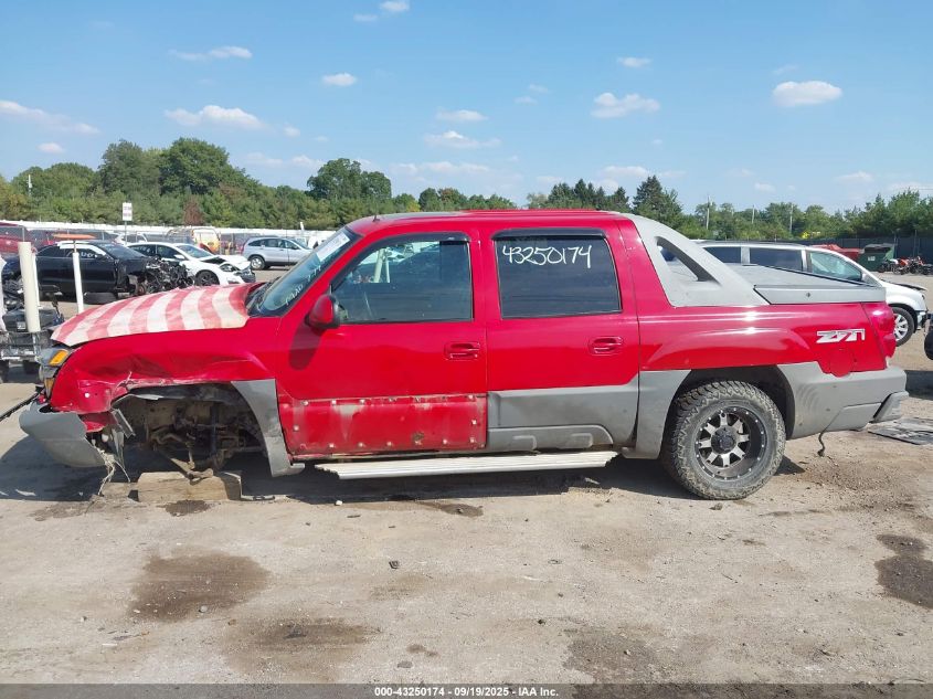 2002 Chevrolet Avalanche 1500 VIN: 3GNEK13T32G177241 Lot: 43250174