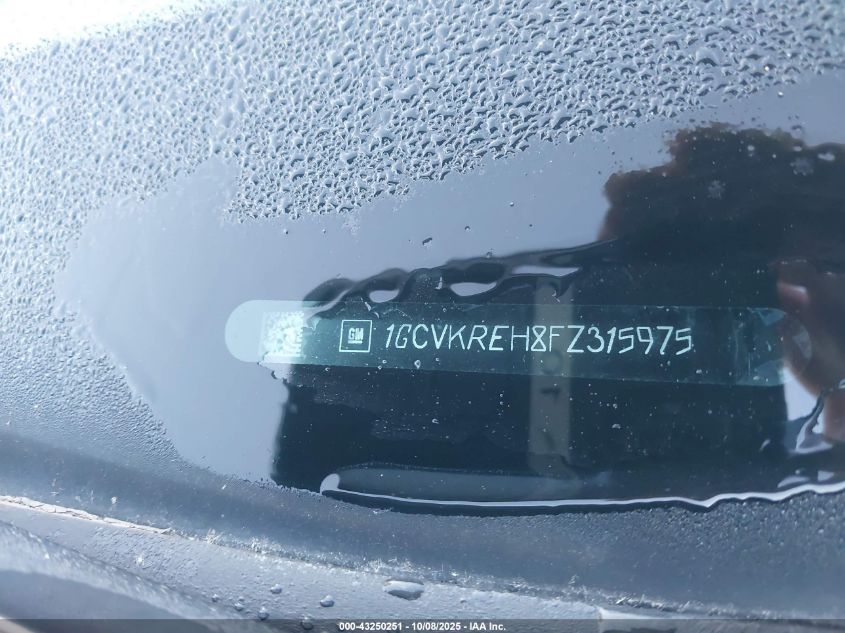 2015 Chevrolet Silverado 1500 1Lt VIN: 1GCVKREH8FZ315975 Lot: 43250251