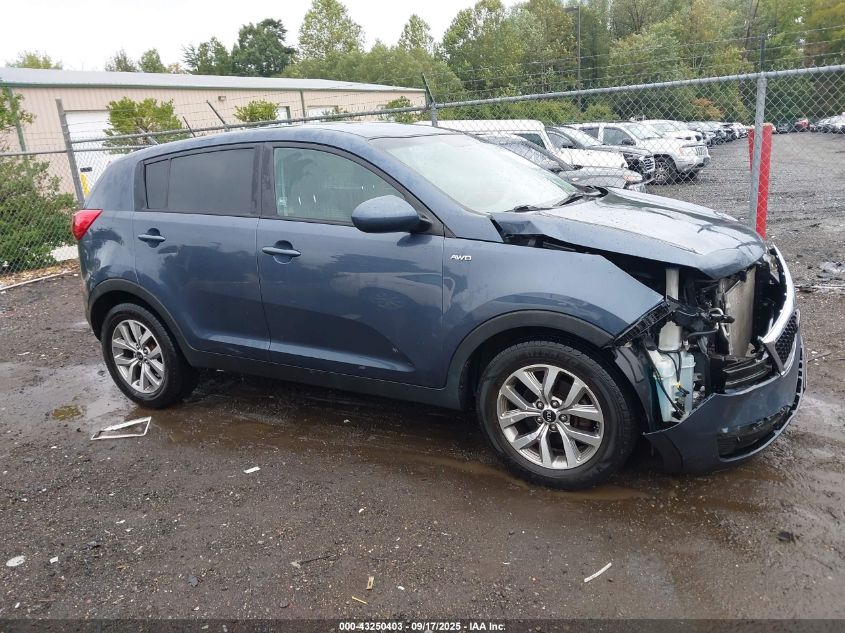 2016 Kia Sportage Lx VIN: KNDPBCAC0G7822317 Lot: 43250403