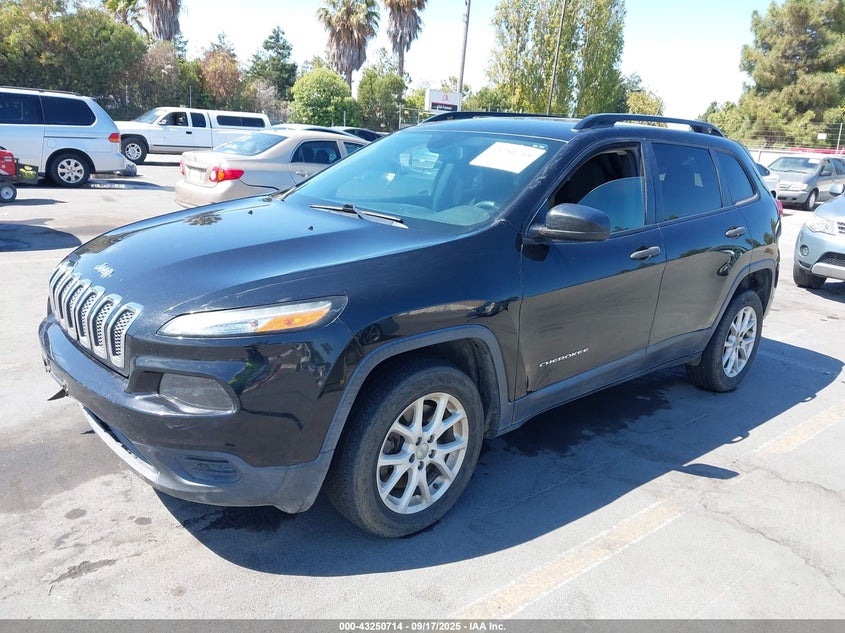 Vin: 1c4pjlab4gw222321, lot: 43745256, jeep cherokee sport 20162