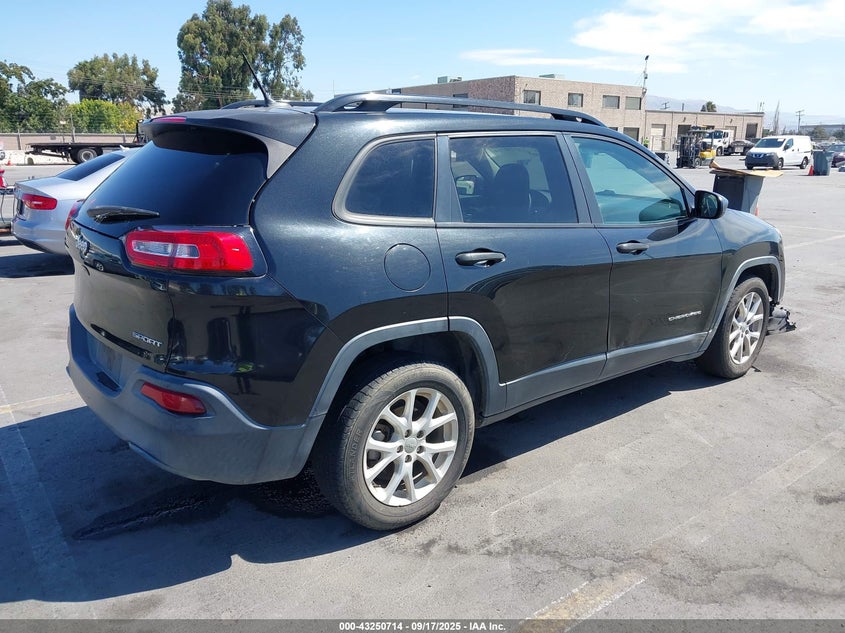 Vin: 1c4pjlab4gw222321, lot: 43745256, jeep cherokee sport 20164