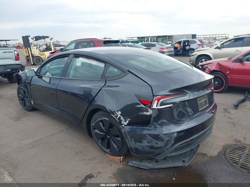 2025 Tesla Model 3 Long Range Rear-Wheel Drive VIN: 5YJ3E1EA1SF916213 Lot: 43250811