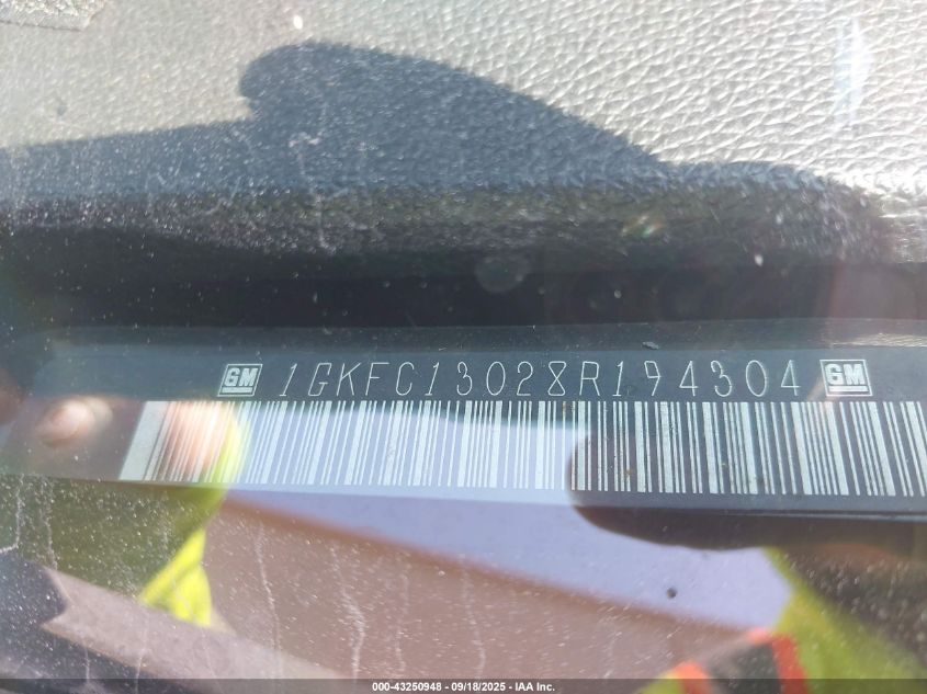 2008 GMC Yukon Slt VIN: 1GKFC13028R194304 Lot: 43250948