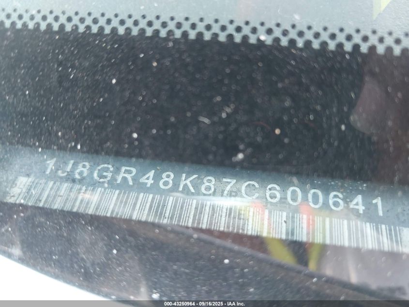 2007 Jeep Grand Cherokee Laredo VIN: 1J8GR48K87C600641 Lot: 43250964