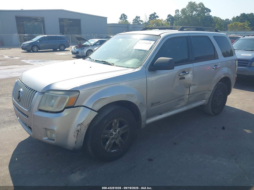 Vin: 4m2cn2k32akj15619, lot: 43745581, mercury mariner hybrid 20102