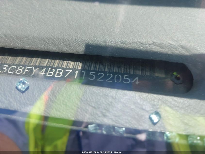 2001 Chrysler Pt Cruiser VIN: 3C8FY4BB71T522054 Lot: 43251063