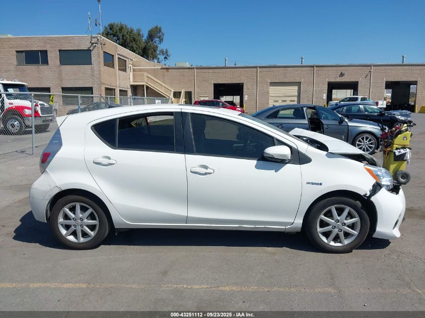 2012 Toyota Prius C Four VIN: JTDKDTB3XC1017456 Lot: 43251112