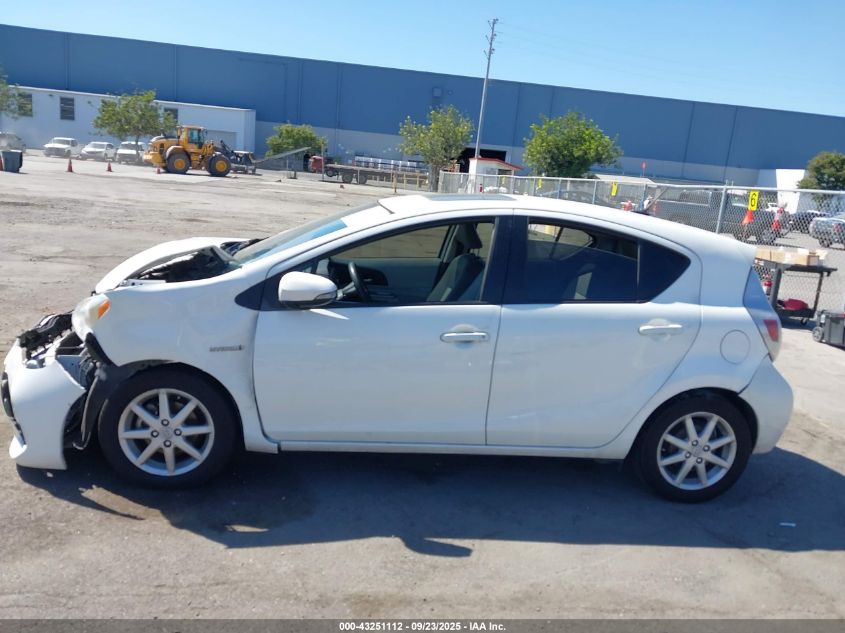 2012 Toyota Prius C Four VIN: JTDKDTB3XC1017456 Lot: 43251112