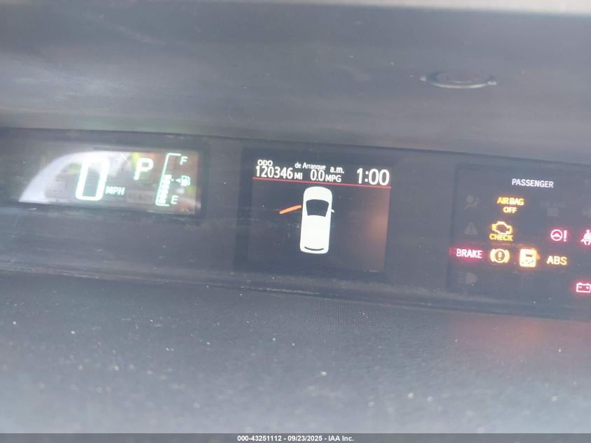 2012 Toyota Prius C Four VIN: JTDKDTB3XC1017456 Lot: 43251112