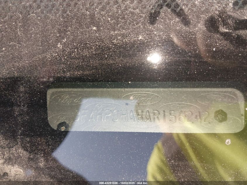 2010 Ford Fusion Se VIN: 3FAHP0HA8AR156242 Lot: 43251336