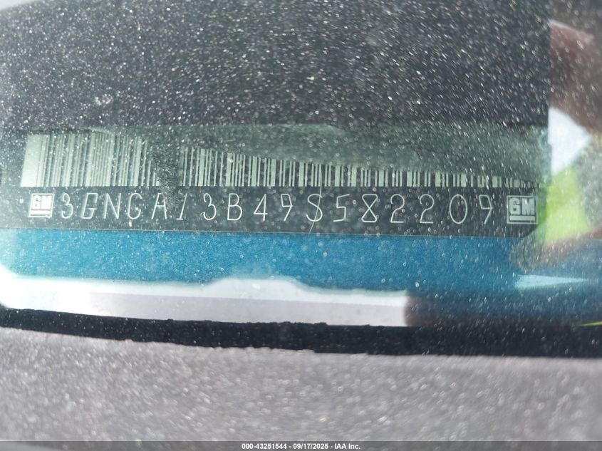 2009 Chevrolet Hhr Ls VIN: 3GNCA13B49S582209 Lot: 43251544