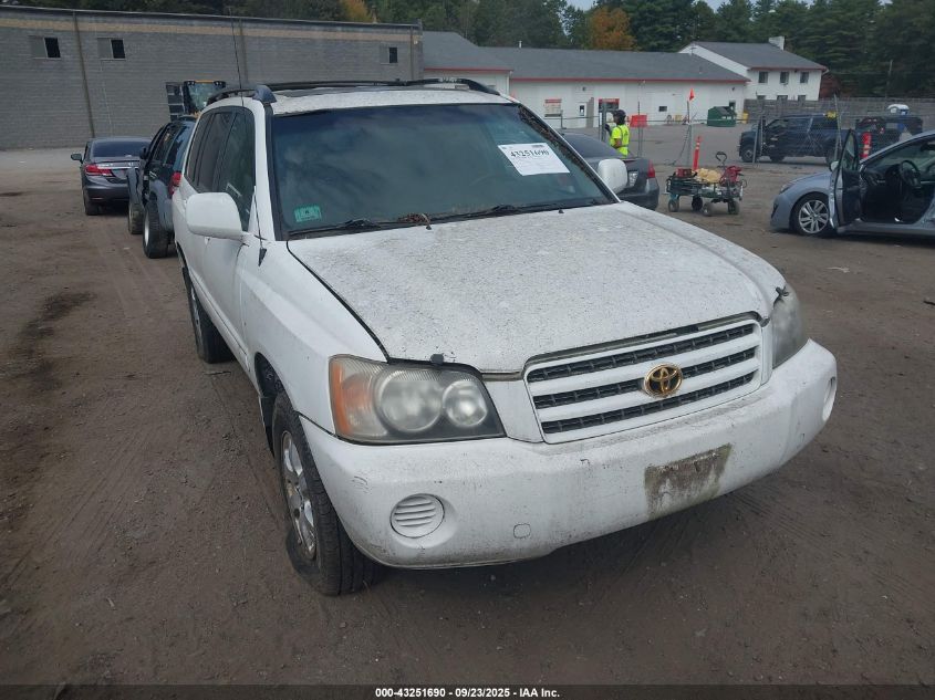 2001 Toyota Highlander V6 VIN: JTEHF21AX10011752 Lot: 43251690