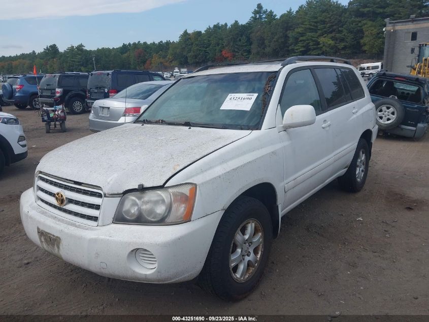 2001 Toyota Highlander V6 VIN: JTEHF21AX10011752 Lot: 43251690