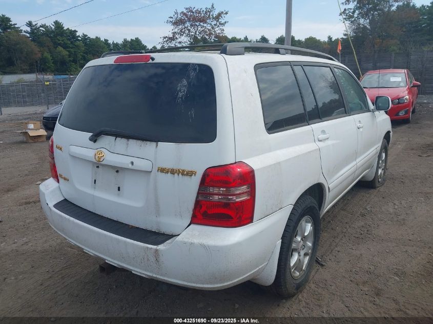 2001 Toyota Highlander V6 VIN: JTEHF21AX10011752 Lot: 43251690