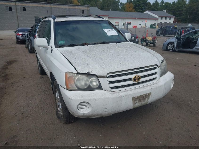 2001 Toyota Highlander V6 VIN: JTEHF21AX10011752 Lot: 43251690