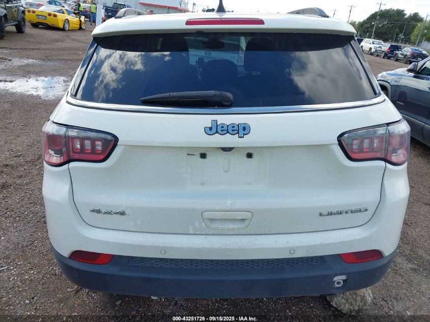 2019 Jeep Compass Limited 4X4 VIN: 3C4NJDCB0KT747725 Lot: 43251726