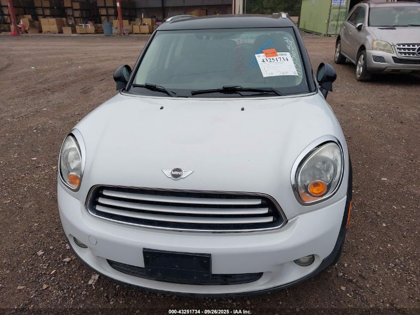 2012 Mini Cooper Countryman VIN: WMWZB3C55CWM30650 Lot: 43251734