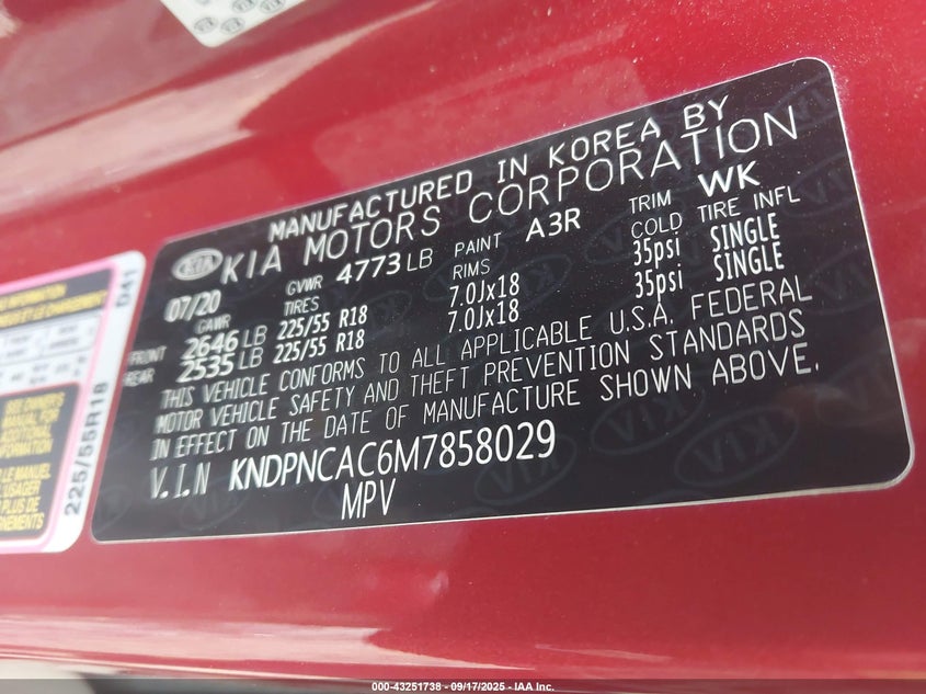 2021 KIA SPORTAGE EX - KNDPNCAC6M7858029