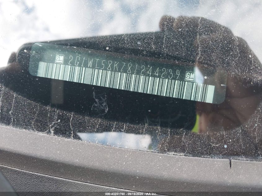 2008 Chevrolet Impala Lt VIN: 2G1WT58K781244239 Lot: 43251760