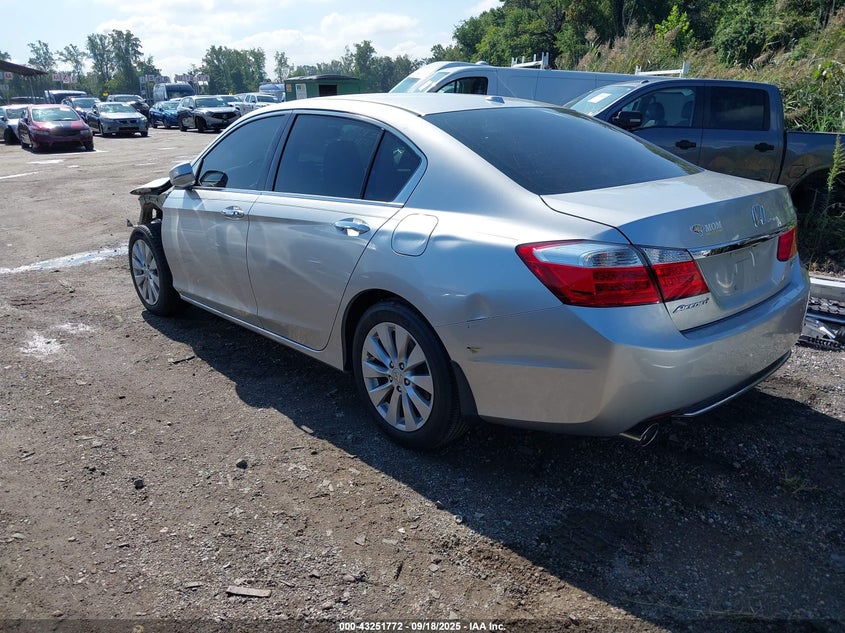 2014 Honda Accord Ex-L V-6 silver sedan gasoline 1HGCR3F87EA020816 photo #4