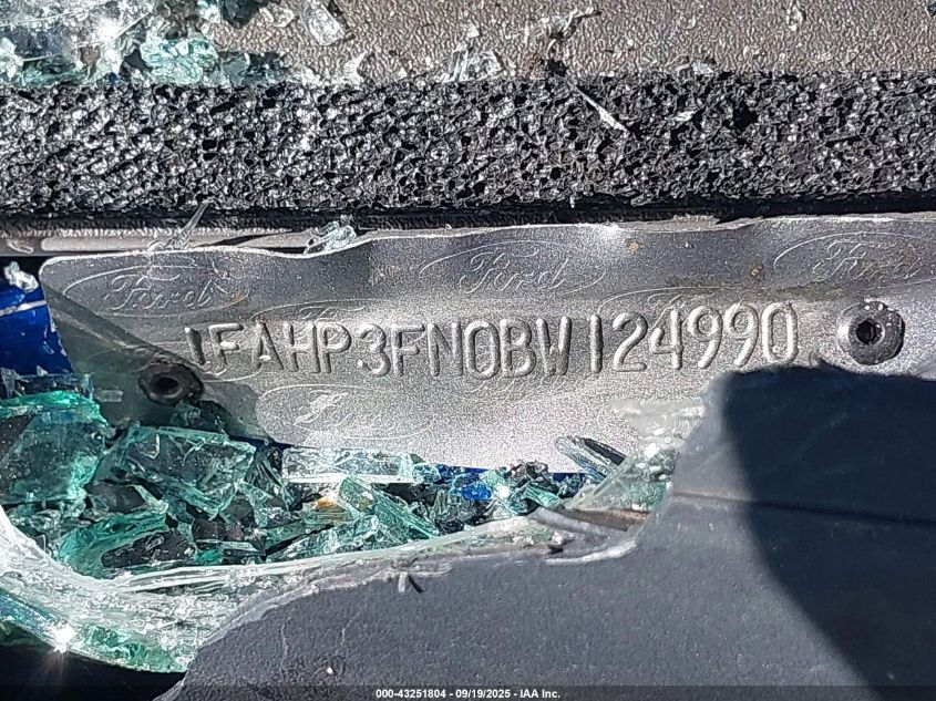 2011 Ford Focus Se VIN: 1FAHP3FN0BW124990 Lot: 43251804