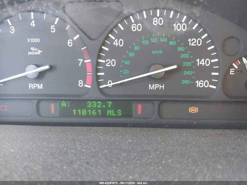 2000 Jaguar S-Type 3.0L V6 VIN: SAJDA01C7YFL68726 Lot: 43251872