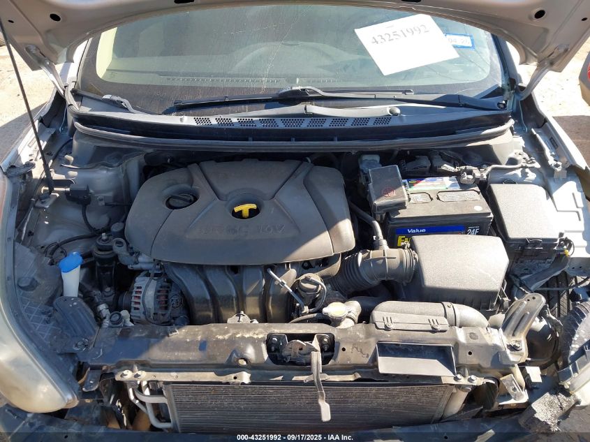 2012 Hyundai Elantra Gls VIN: 5NPDH4AE3CH092658 Lot: 43251992