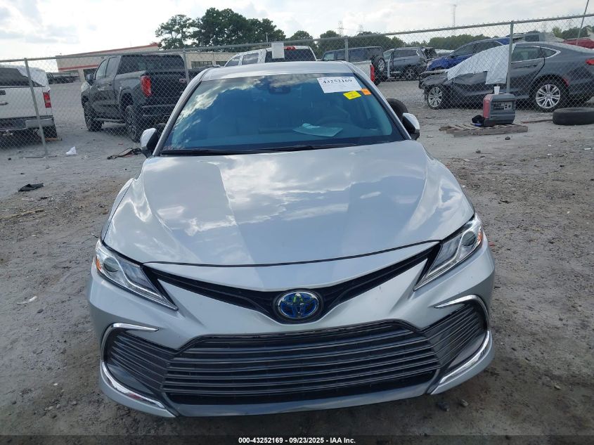 2022 Toyota Camry Xle Hybrid VIN: 4T1F31AK0NU584659 Lot: 43252169