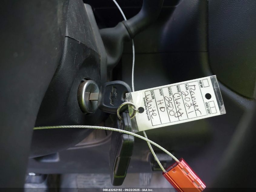 2021 Chevrolet Silverado 2500Hd 4Wd Standard Bed Wt VIN: 1GC1YLE78MF257530 Lot: 43252192