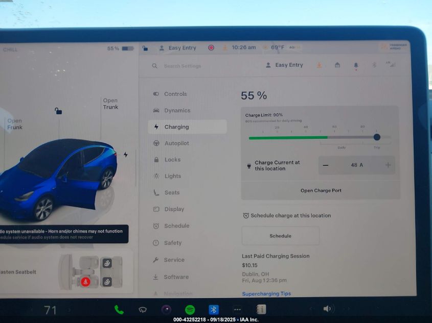 2023 Tesla Model Y Awd/Long Range Dual Motor All-Wheel Drive VIN: 7SAYGDEE4PA125024 Lot: 43252218
