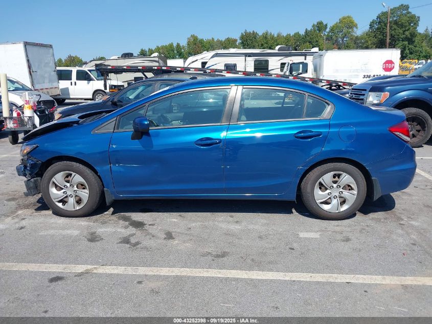 2014 Honda Civic Lx VIN: 2HGFB2F52EH518862 Lot: 43252398