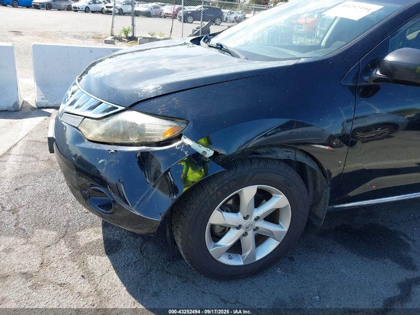 2009 Nissan Murano S VIN: JN8AZ18W89W116313 Lot: 43252494