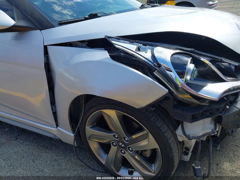 2013 HYUNDAI VELOSTER TURBO W/BLUE - KMHTC6AE3DU107863