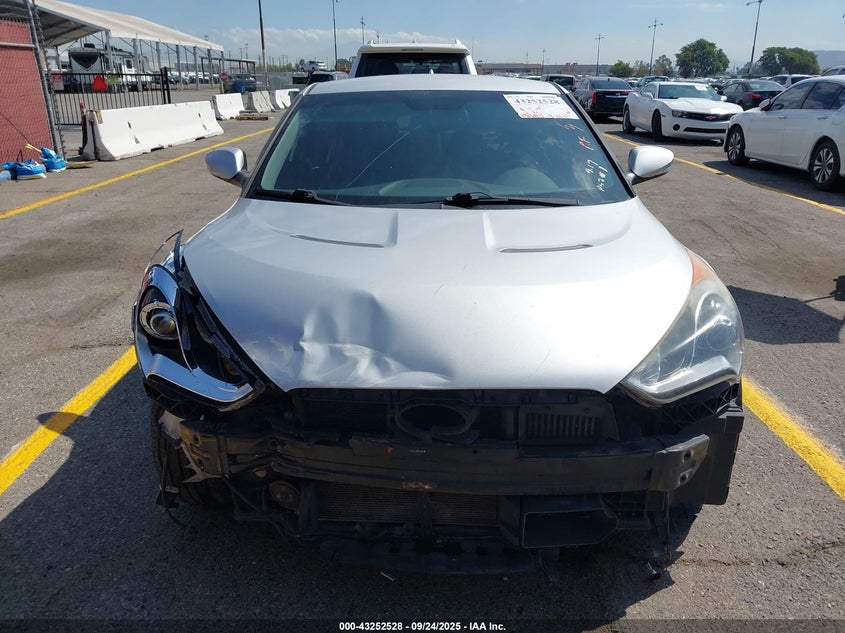 2013 HYUNDAI VELOSTER TURBO W/BLUE - KMHTC6AE3DU107863