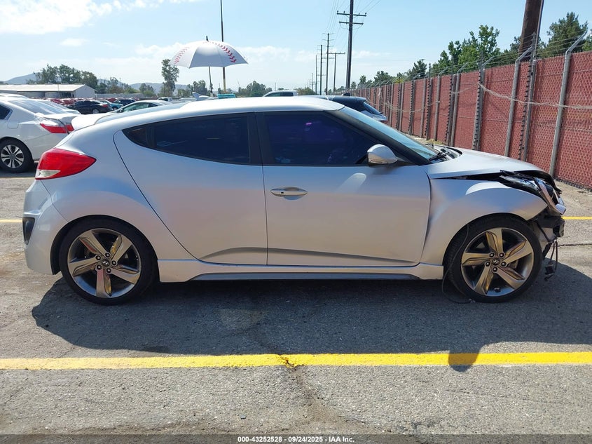 2013 HYUNDAI VELOSTER TURBO W/BLUE - KMHTC6AE3DU107863