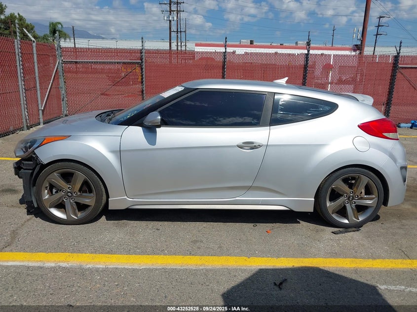 2013 HYUNDAI VELOSTER TURBO W/BLUE - KMHTC6AE3DU107863