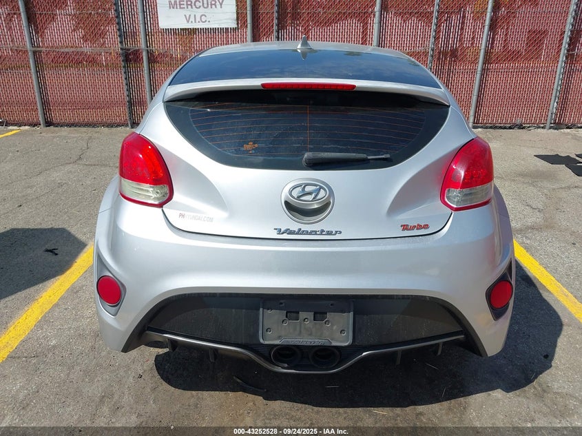 2013 HYUNDAI VELOSTER TURBO W/BLUE - KMHTC6AE3DU107863