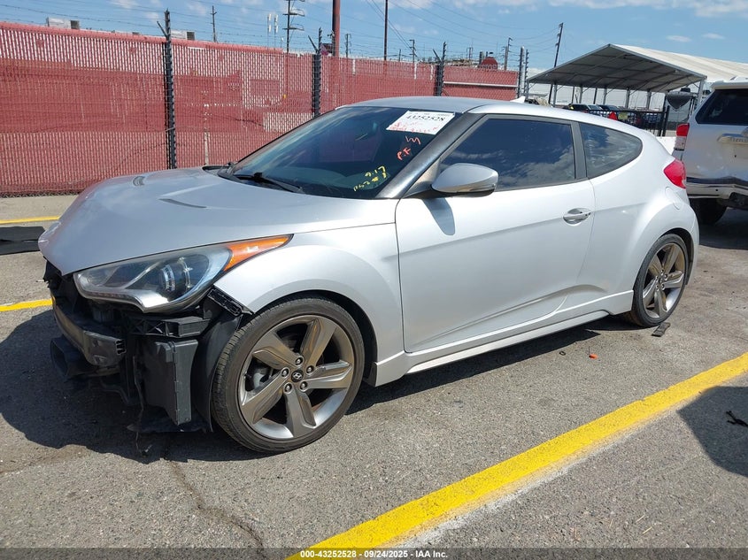 2013 HYUNDAI VELOSTER TURBO W/BLUE - KMHTC6AE3DU107863