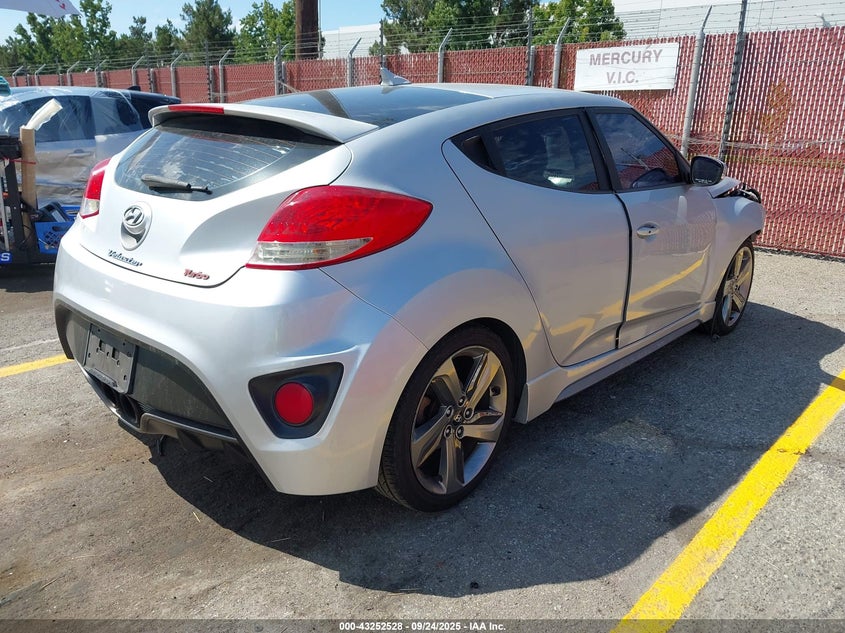 2013 HYUNDAI VELOSTER TURBO W/BLUE - KMHTC6AE3DU107863