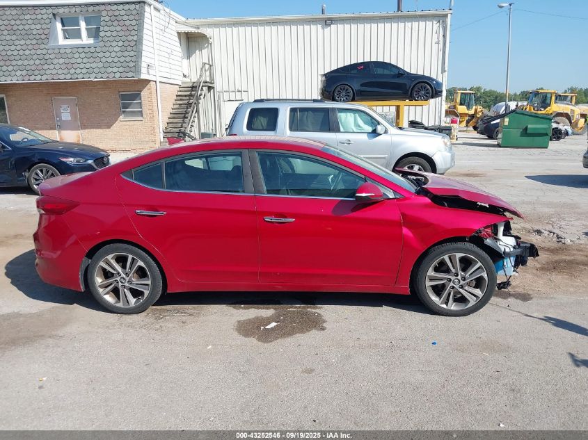 2017 Hyundai Elantra Limited VIN: 5NPD84LF9HH008713 Lot: 43252546