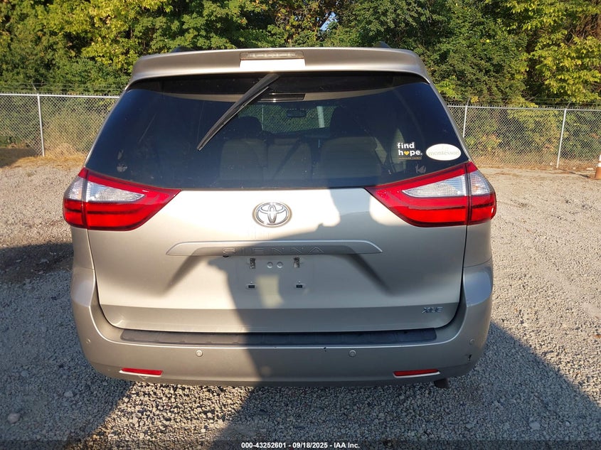 2016 Toyota Sienna Xle Premium 8 Passenger VIN: 5TDYK3DC2GS754351 Lot: 43252601