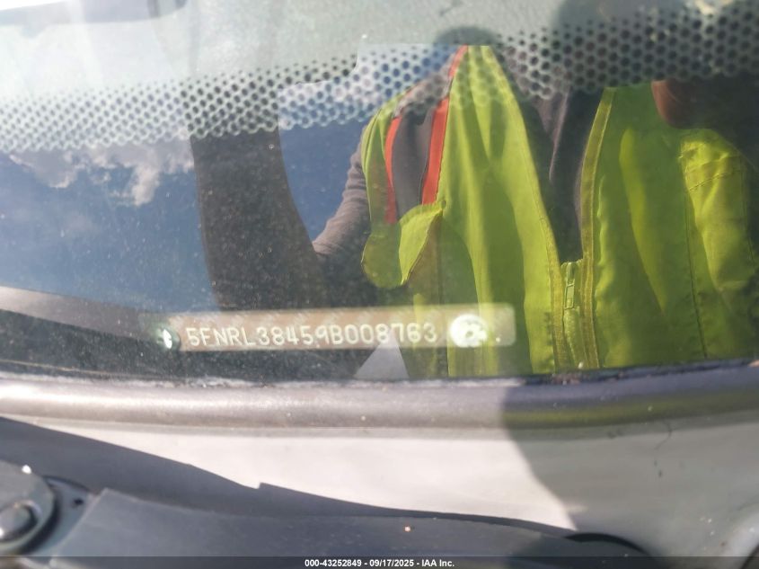 2009 Honda Odyssey Ex VIN: 5FNRL38459B008763 Lot: 43252849