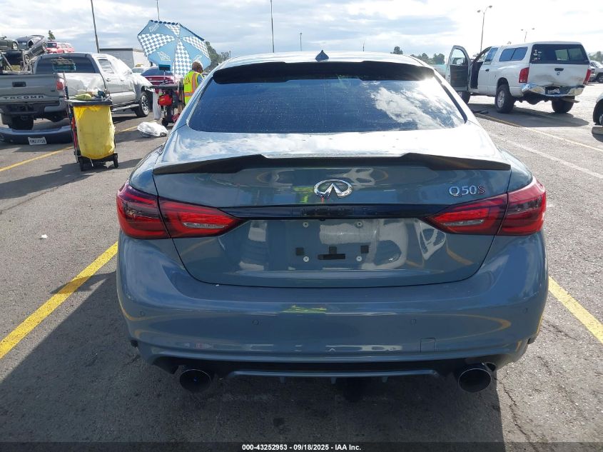 2021 Infiniti Q50 Red Sport 400 VIN: JN1FV7DP3MM850704 Lot: 43252953