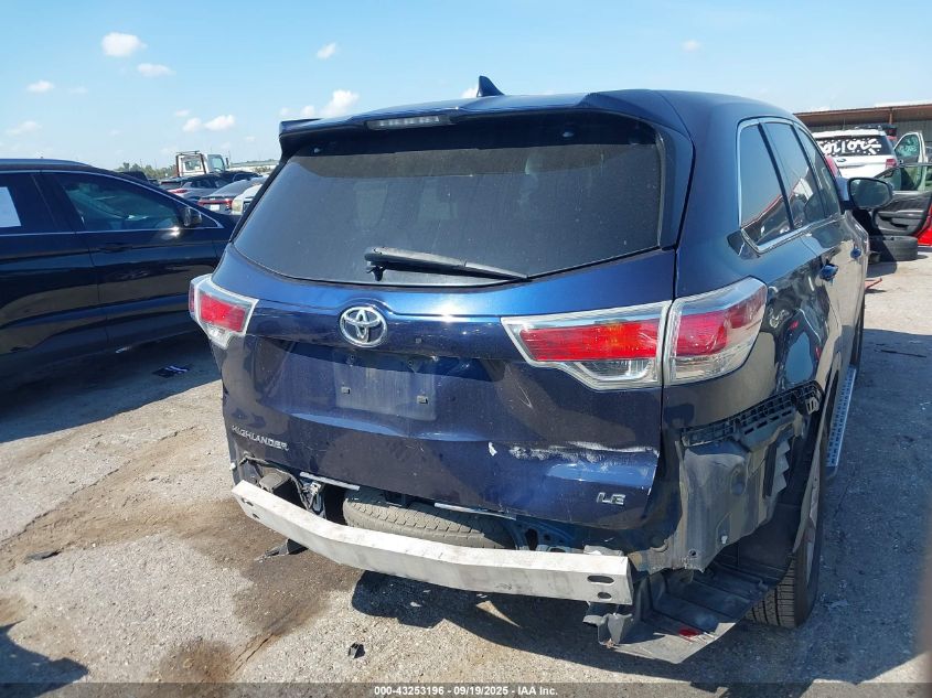 2015 Toyota Highlander Le Plus V6 VIN: 5TDZKRFH2FS041478 Lot: 43253196