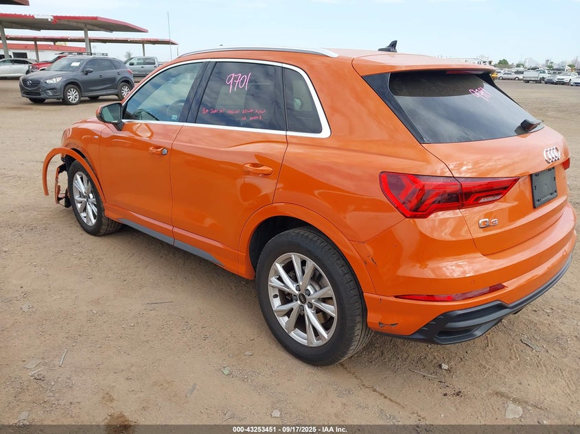 Vin: wa1decf3xn1150215, lot: 43747993, audi q3 premium 45 tfsi s line quattro tiptronic 20223