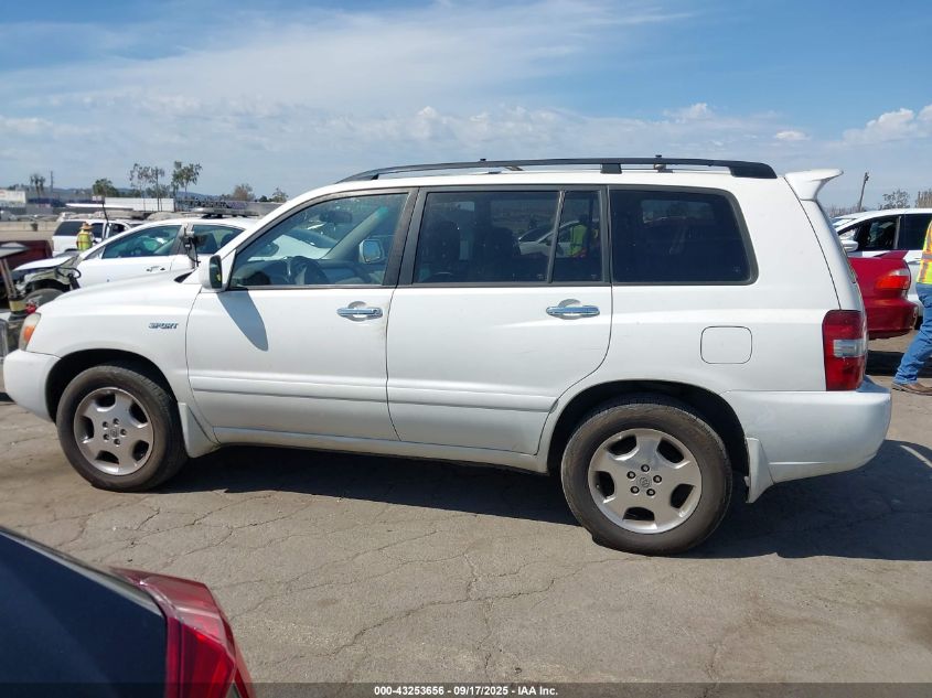 2006 Toyota Highlander Sport V6 VIN: JTEHP21A060180361 Lot: 43253656
