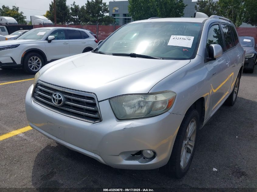 2008 Toyota Highlander Sport VIN: JTEDS43A582065459 Lot: 43253670