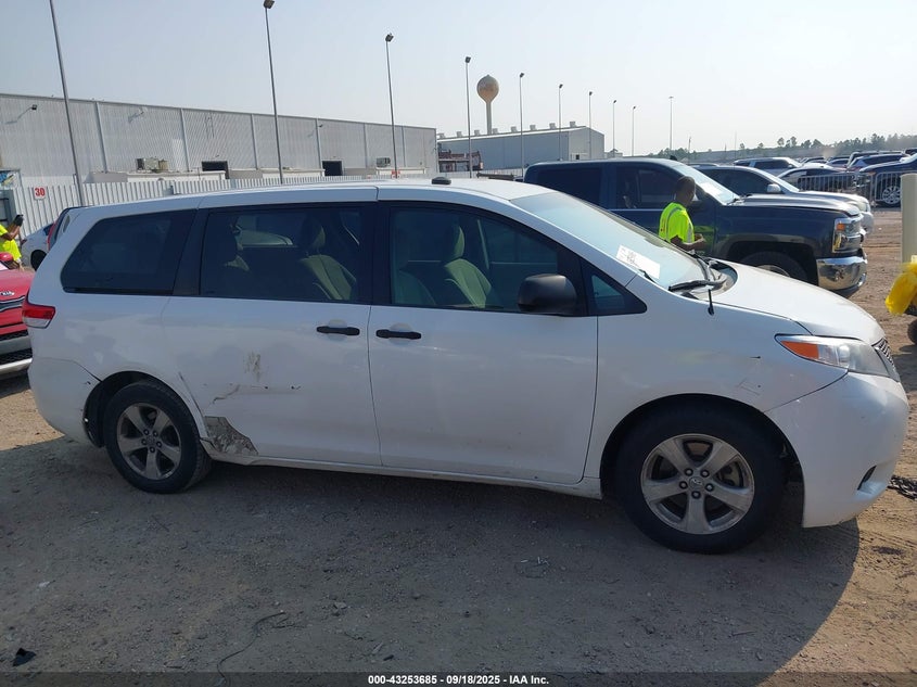 2013 Toyota Sienna L V6 7 Passenger VIN: 5TDZK3DC7DS292711 Lot: 43253685
